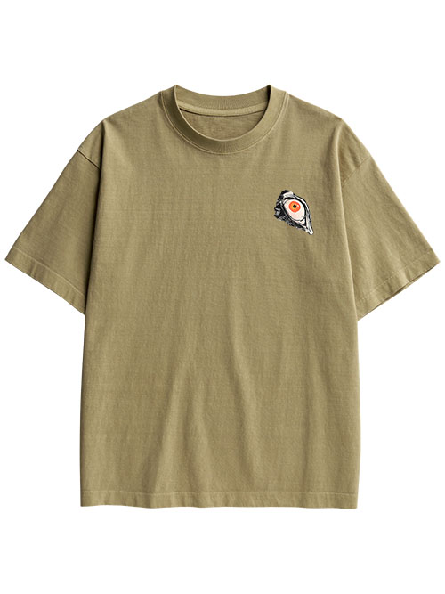 MULTITUDE OF GAZES DOUBLE SIDED PRINT WASHED TSHIRT