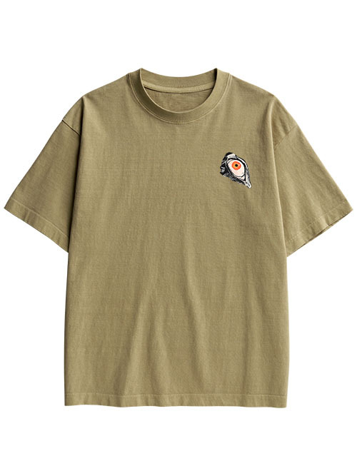 MULTITUDE OF GAZES DOUBLE SIDED PRINT WASHED TSHIRT