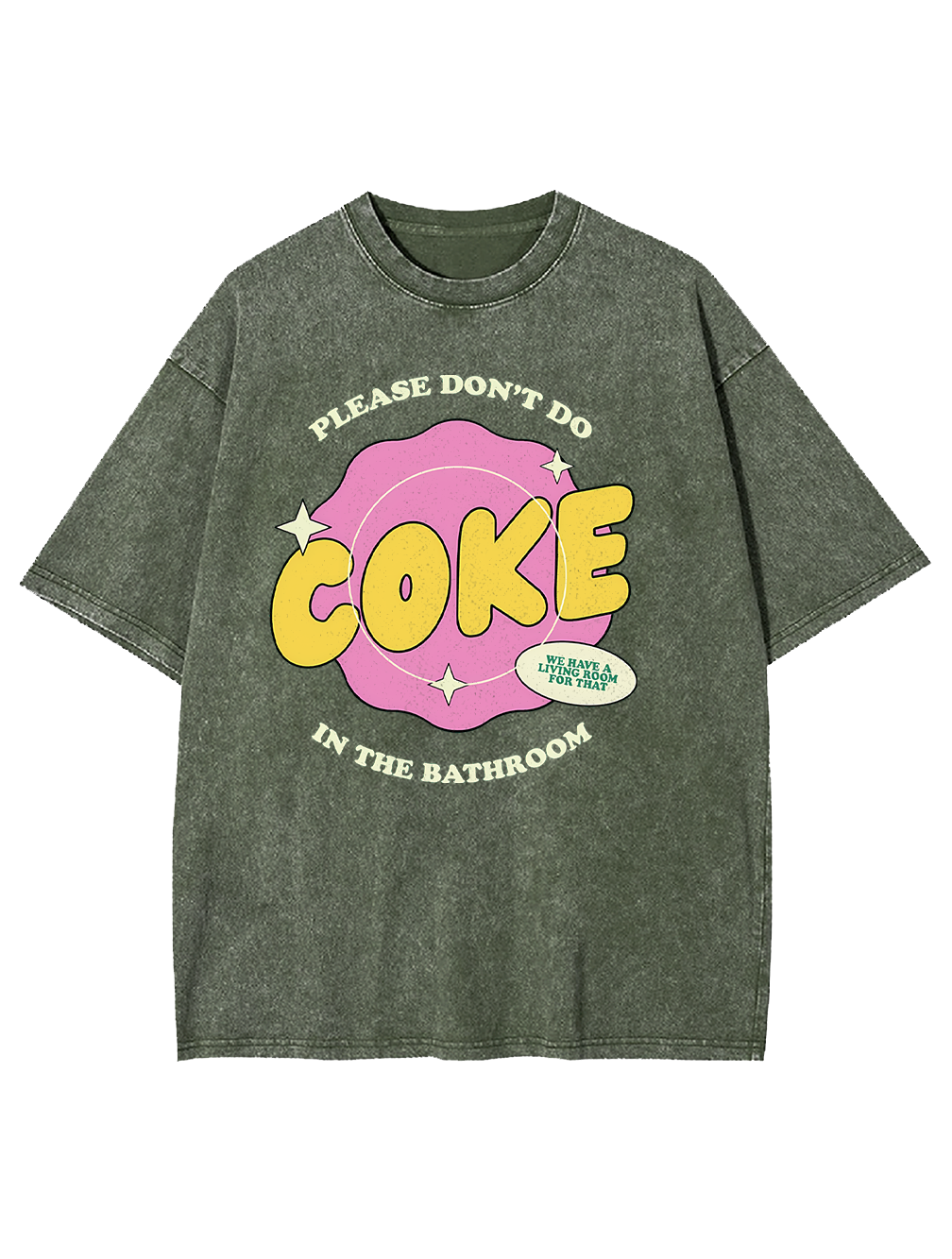 COKE IN THE BATHROOM WASHED TSHIRT