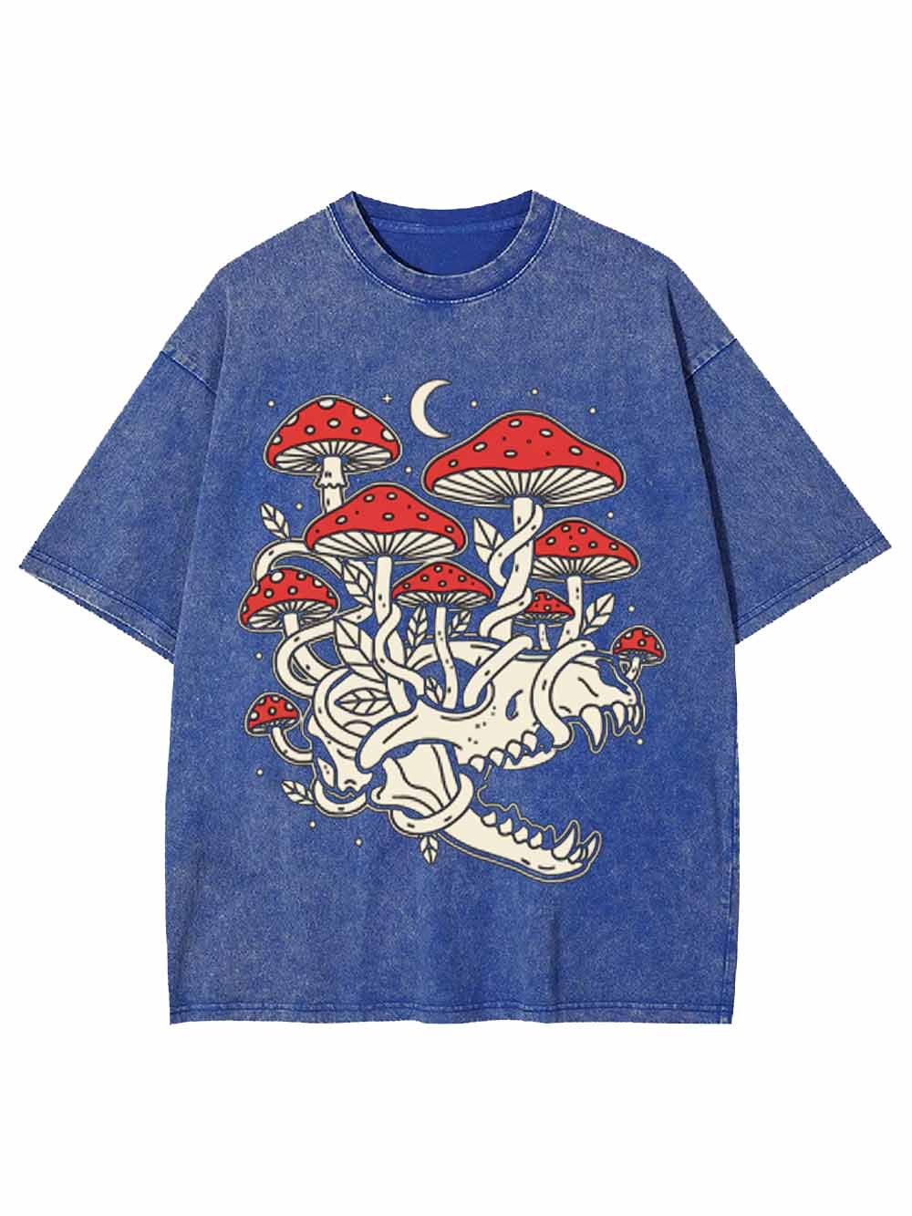 Skull And Mushroom Forest Washed Tshirt