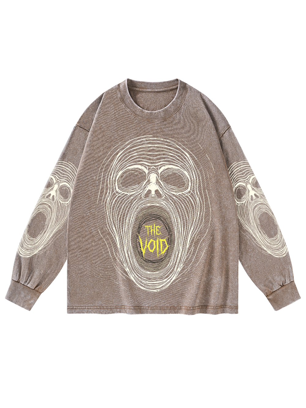 DARK ABYSS WASHED LONG-SLEEVE GRAPHIC TSHIRT