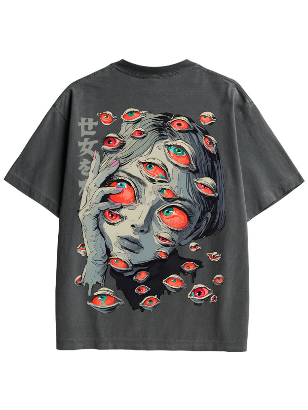 EYES OF THE UNSEEN DOUBLE SIDED PRINT WASHED TSHIRT