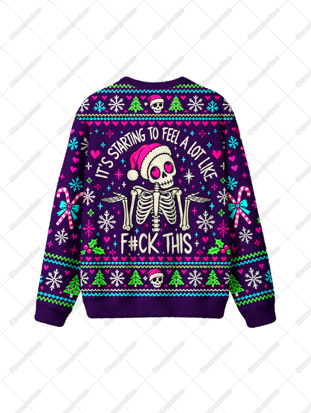 SKULL CHRISTMAS UGLY CHRISTMAS SWEATSHIRT