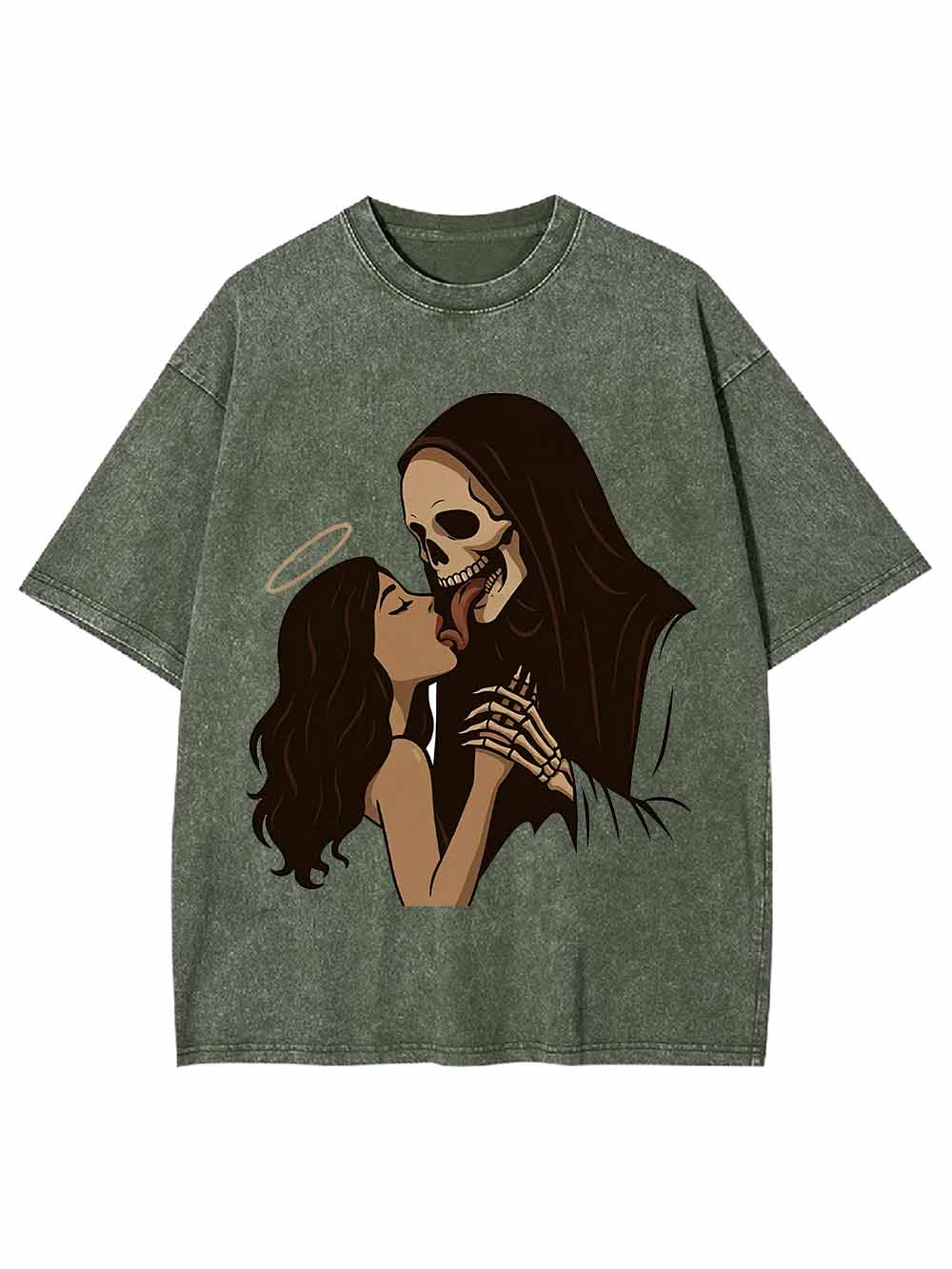 Angels And Skulls Washed Tshirt