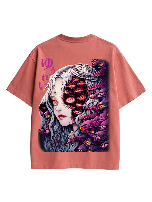 The Allure Of A Thousand Eyes Double Sided Print Washed TShirt