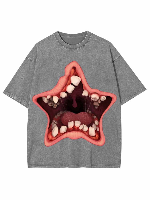 Starfish Mouth with Teeth Washed Tshirt