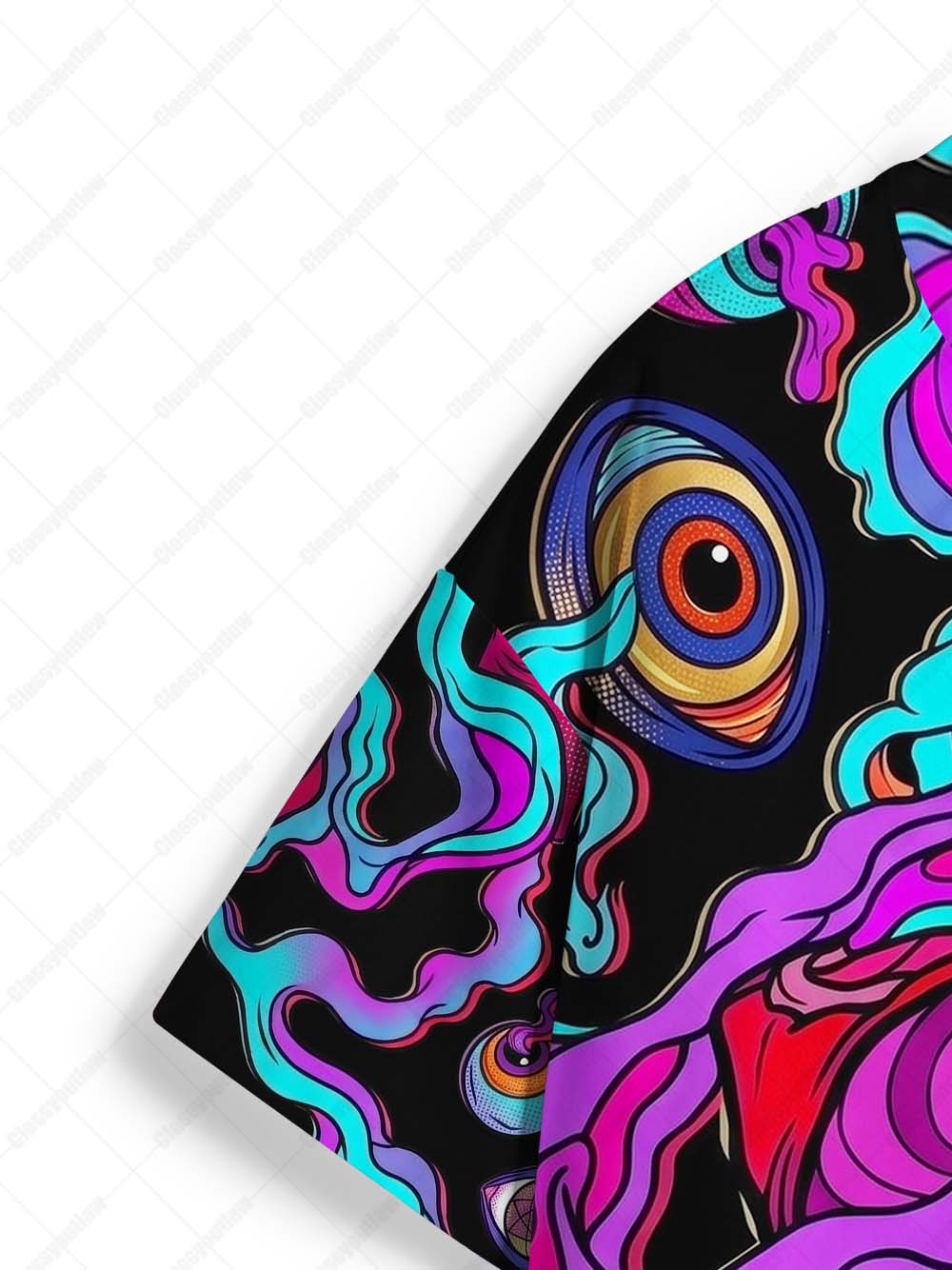 PSYCHEDELIC FACES ECO OVERSIZED GRAPHIC TEES