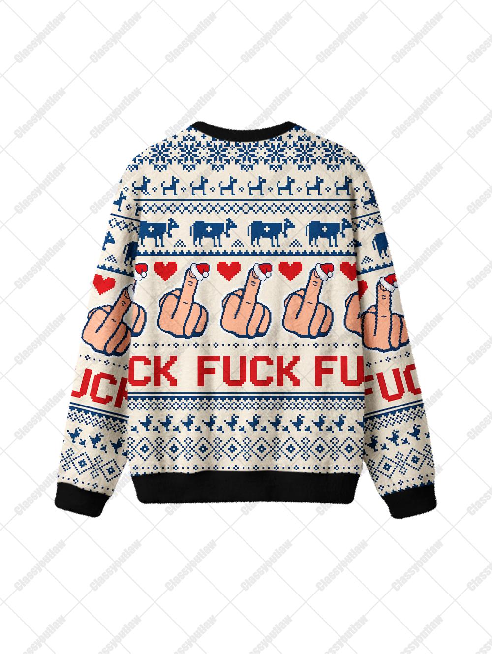 RUDE XMAS UGLY CHRISTMAS SWEATSHIRT
