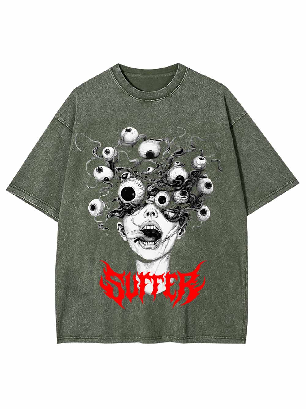 Suffer Weird Eyeball Washed Tshirt