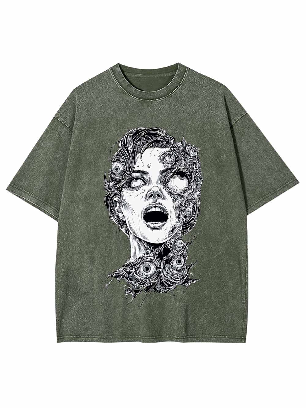 Grotesque Face Washed Tshirt