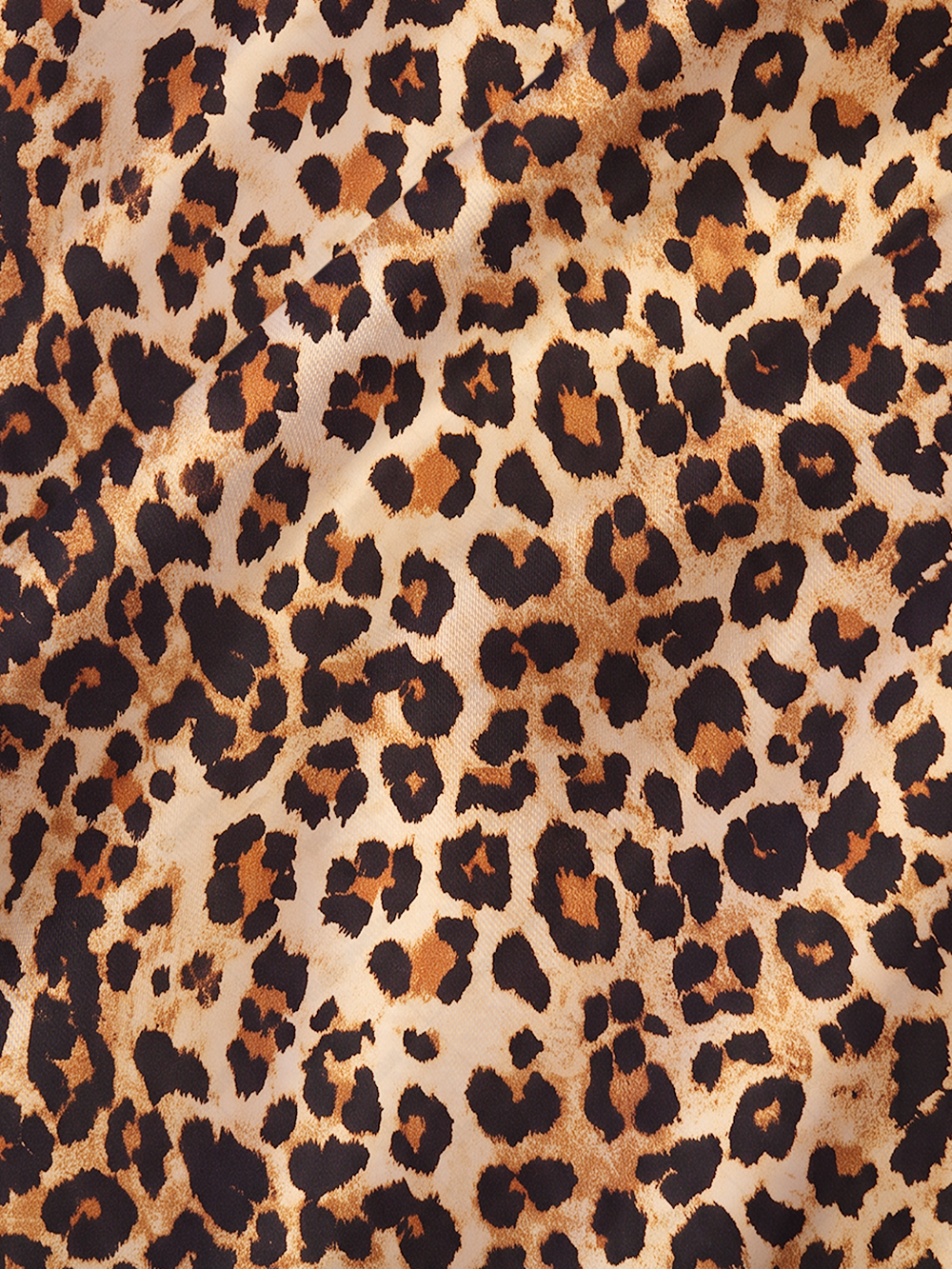 WILD LEOPARD SATIN CROSS BACK MINI DRESS