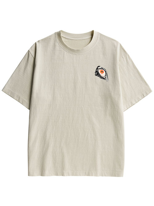 MULTITUDE OF GAZES DOUBLE SIDED PRINT WASHED TSHIRT