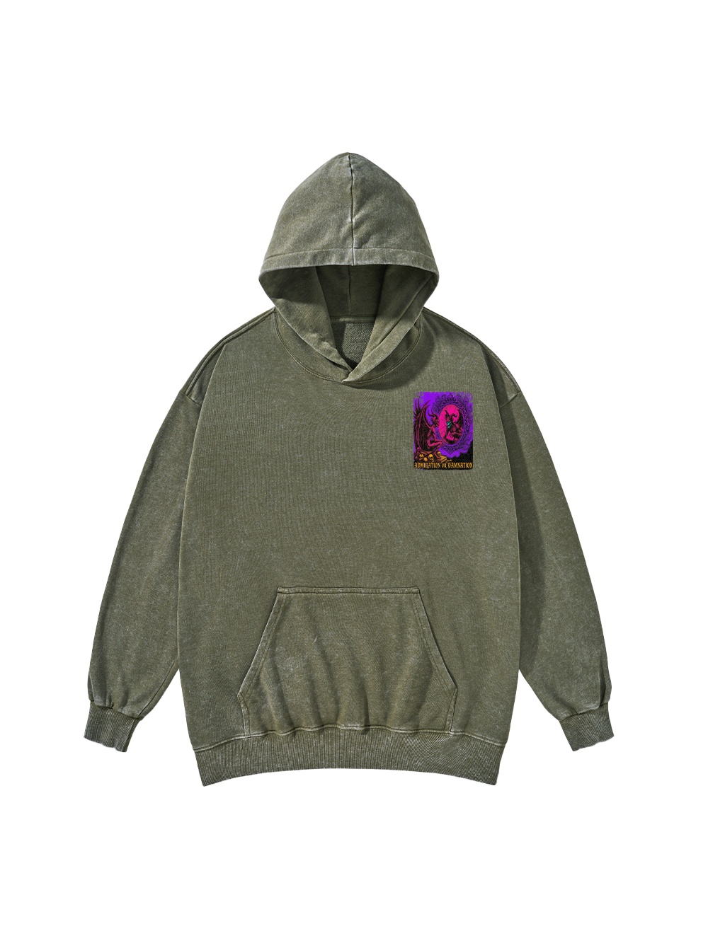 DAMNATION DEMON WASHED HOODIE