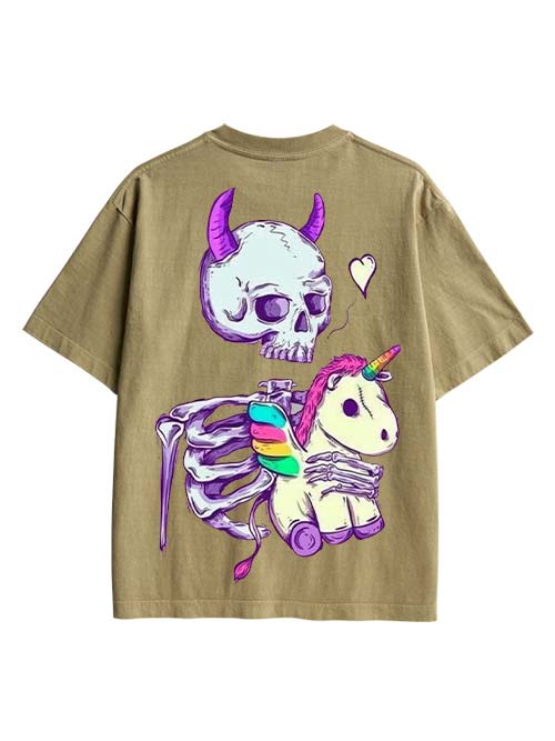 Dark Whimsy Double Sided Print Washed TShirt