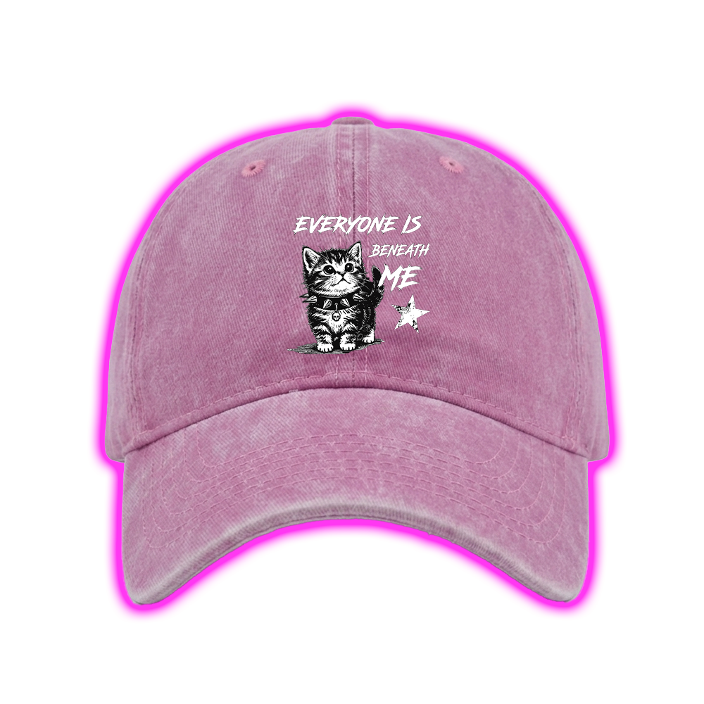 EVERYONE IS BENEATH ME WASHED VINTAGE BASEBALL CAP