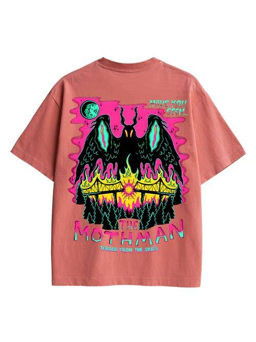 Mothman Double Sided Print Washed TShirt