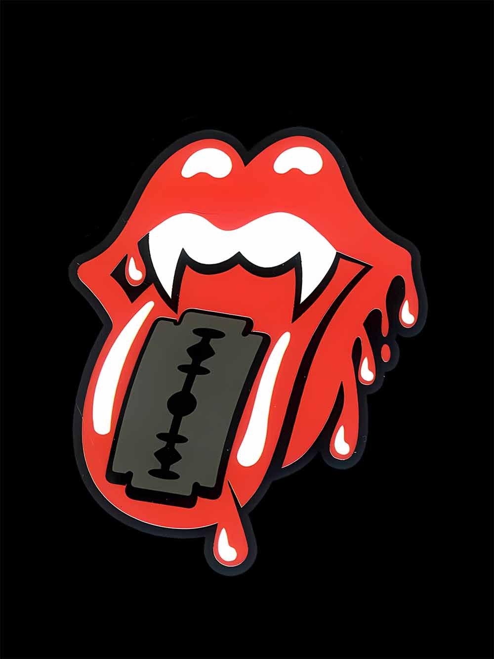 LIPS OF ROCK WASHED TSHIRT