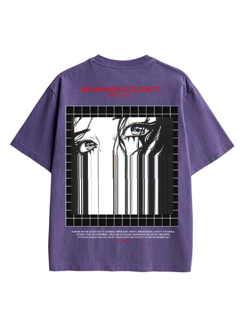 Brainwashed Society Double Sided Print Washed TShirt