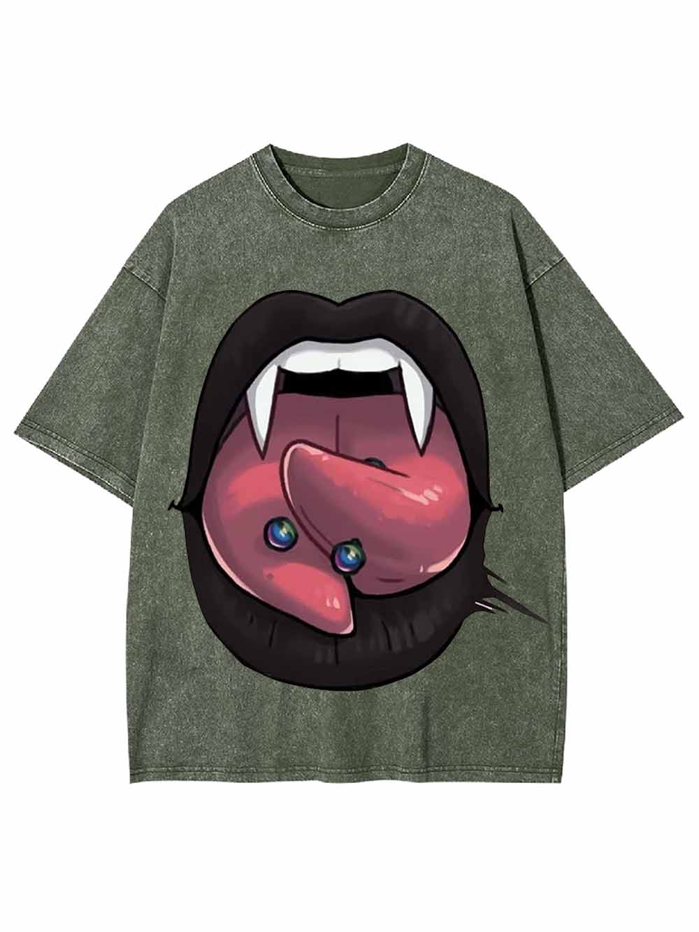 VAMPIRE TONGUE WASHED TSHIRT