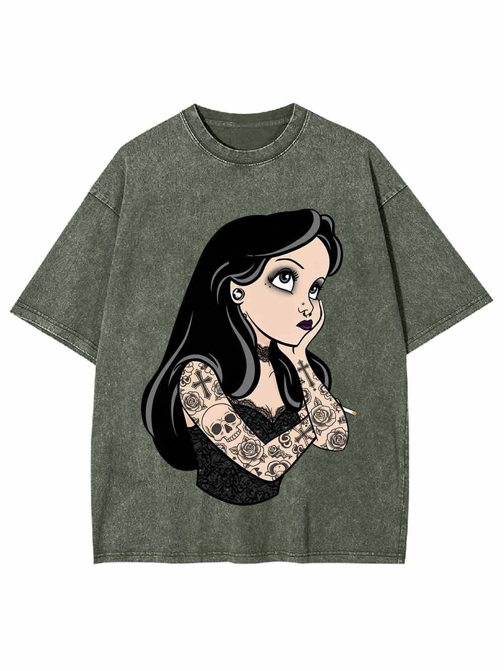 Tattooed Girl Washed Tshirt