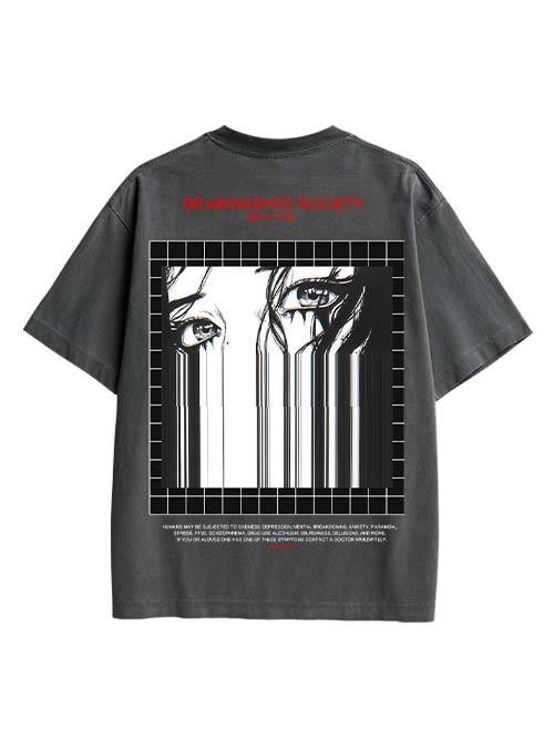Brainwashed Society Double Sided Print Washed TShirt