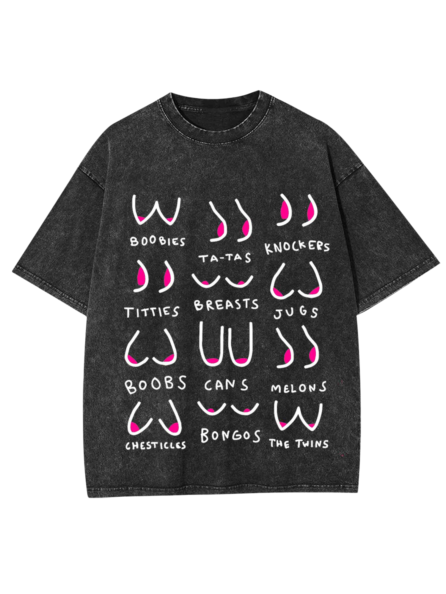 BREASTS SLANG WASHED TSHIRT
