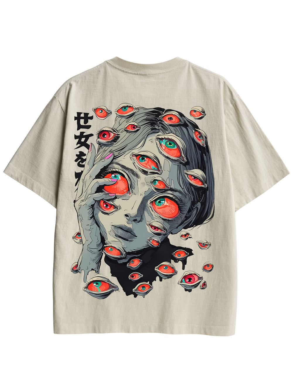 EYES OF THE UNSEEN DOUBLE SIDED PRINT WASHED TSHIRT