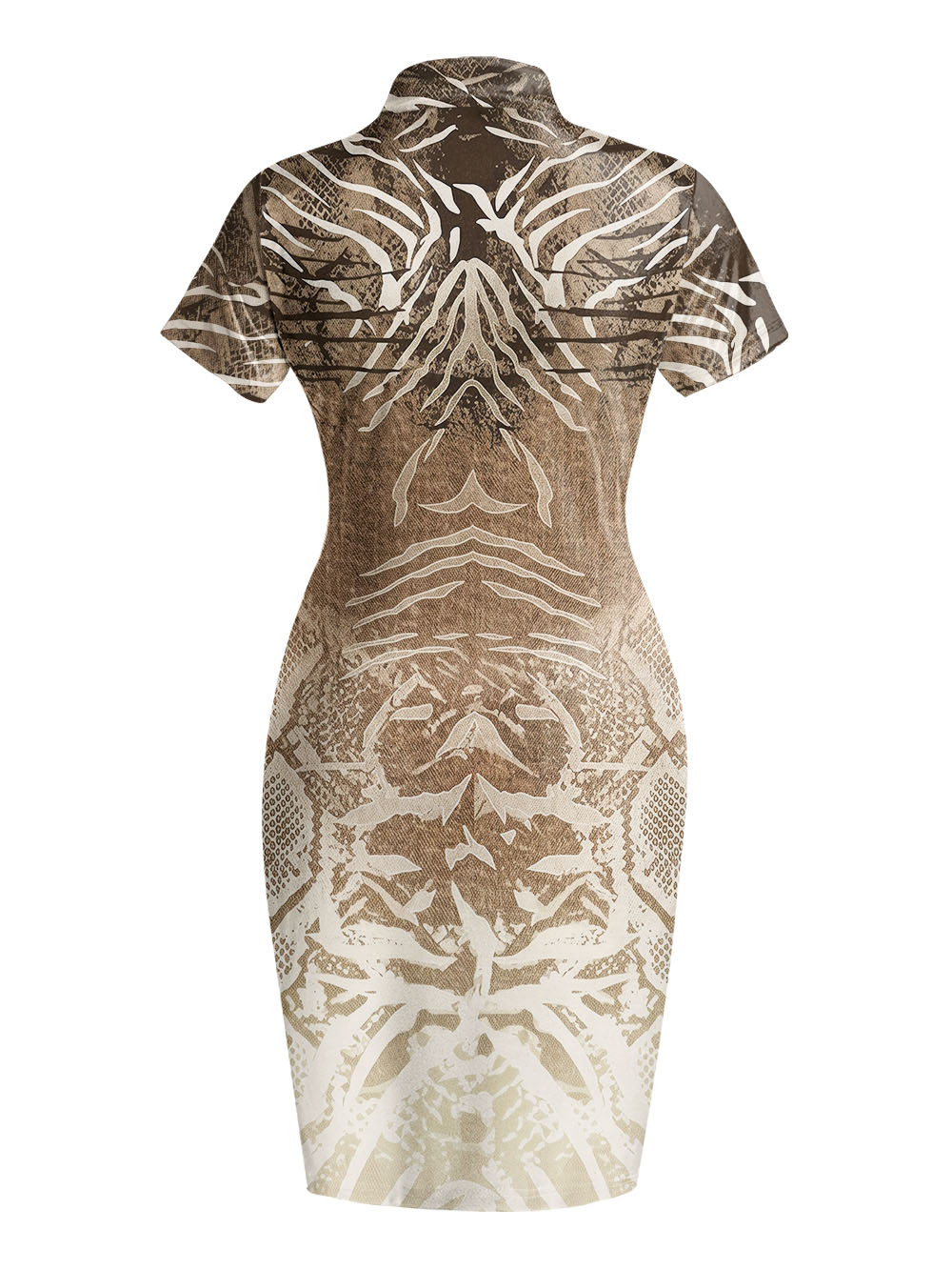 SNAKE GOLD QIPAO MINI DRESS