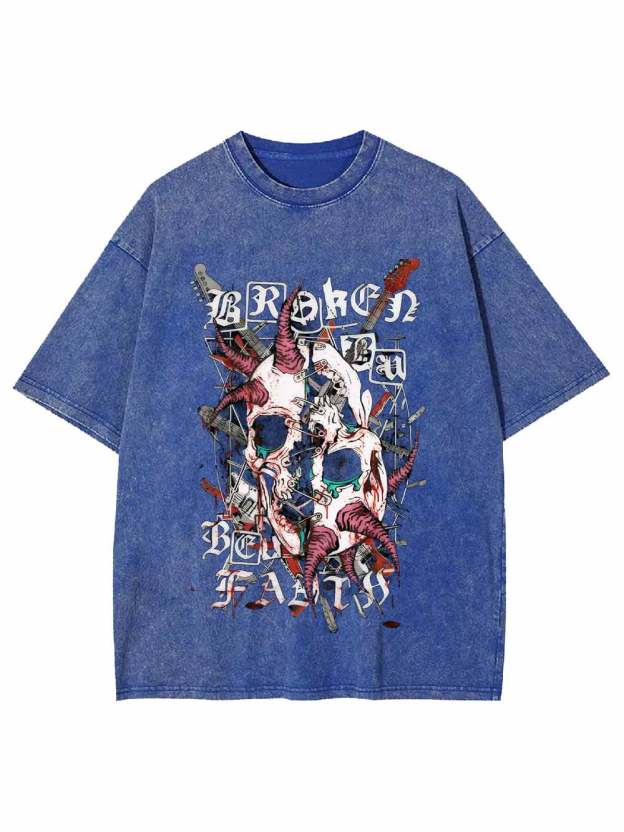 Broken By Faith Washed Tshirt