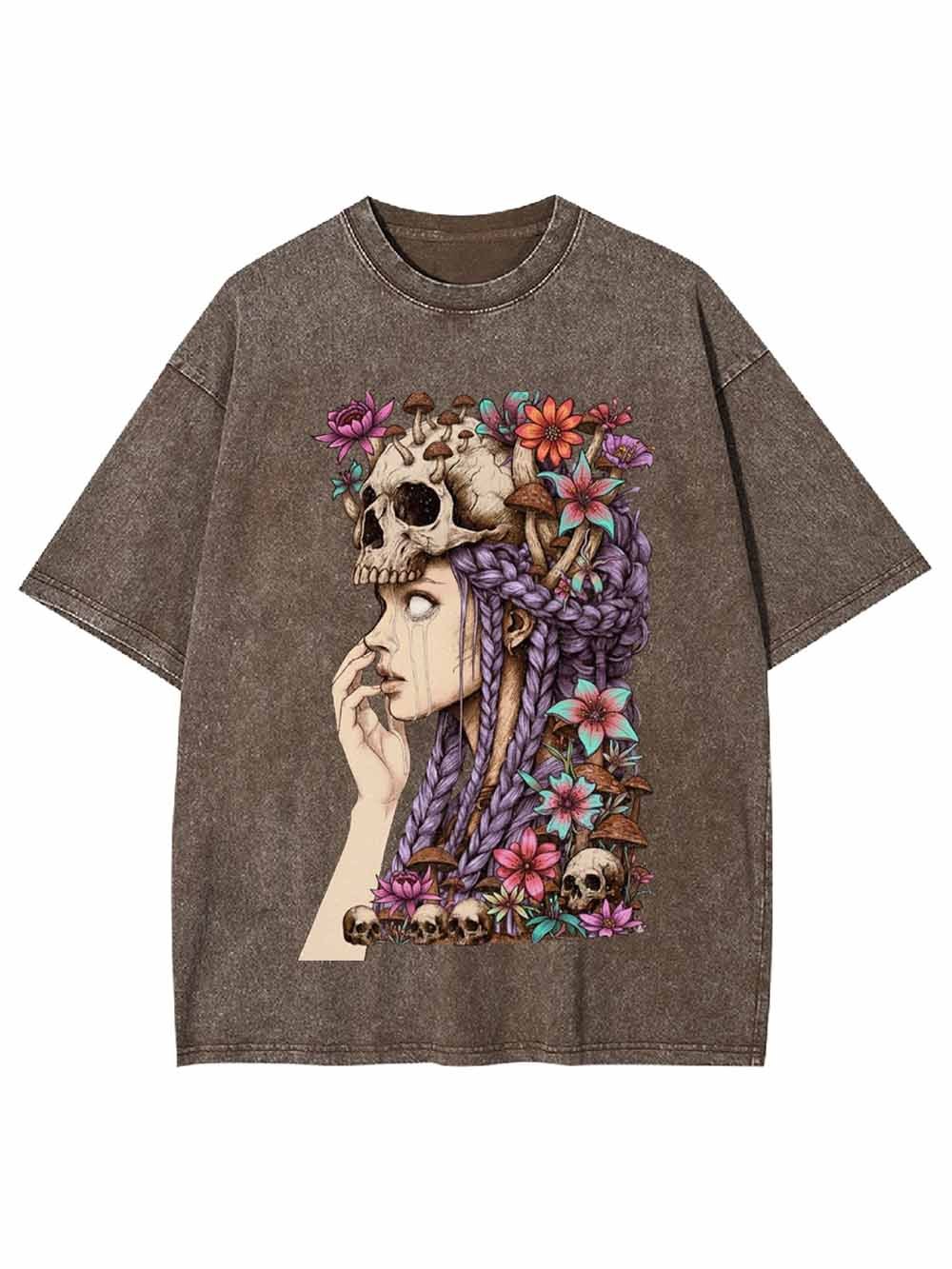Skull Crown Goddess Washed Tshirt