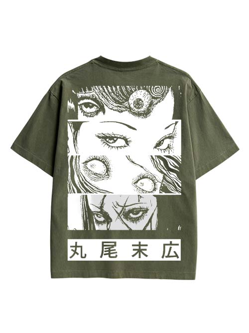Eyes Of The Unknown Double Sided Print Washed TShirt