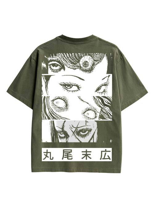 Eyes Of The Unknown Double Sided Print Washed TShirt