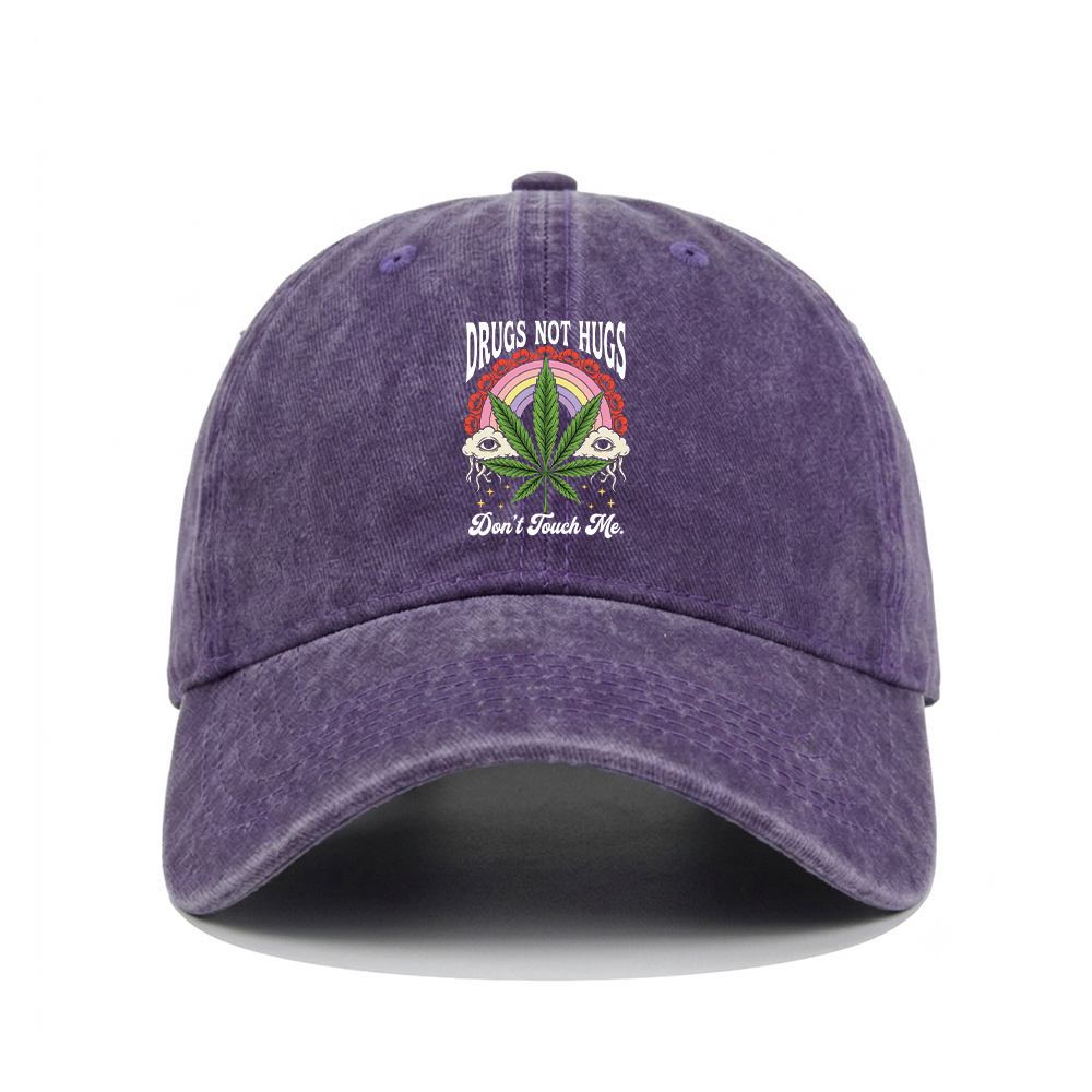DRUGS NOT HUGS WASHED VINTAGE BASEBALL CAP