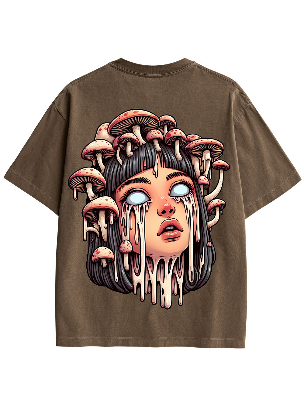 Melting Girl Double Sided Print Washed Tshirt-ClassyOutlaw Sale