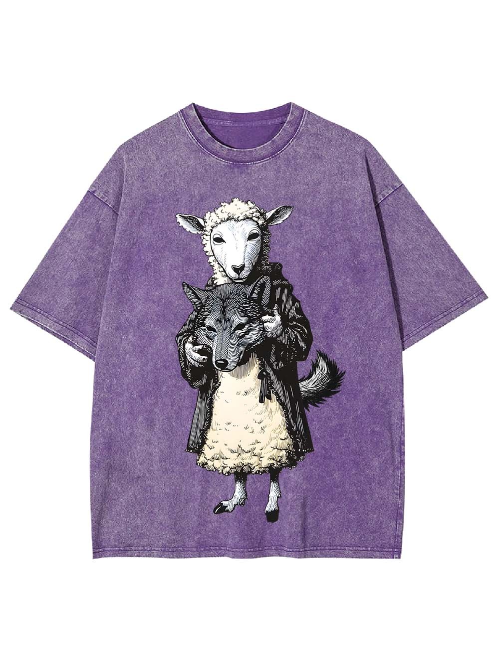 Sheep Wolf Mask Washed Tshirt
