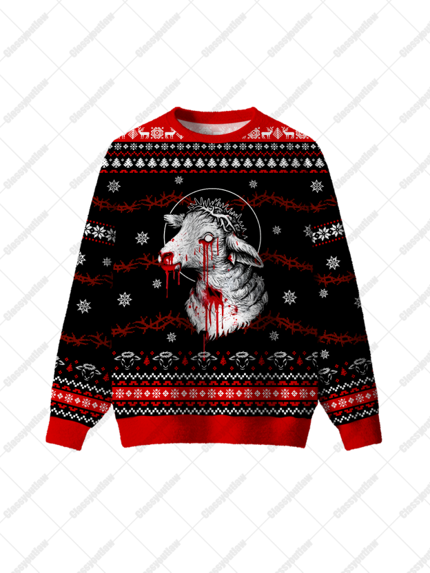 Bloody Lamb UGLY CHRISTMAS SWEATSHIRT