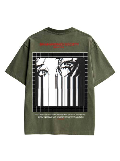 Brainwashed Society Double Sided Print Washed TShirt