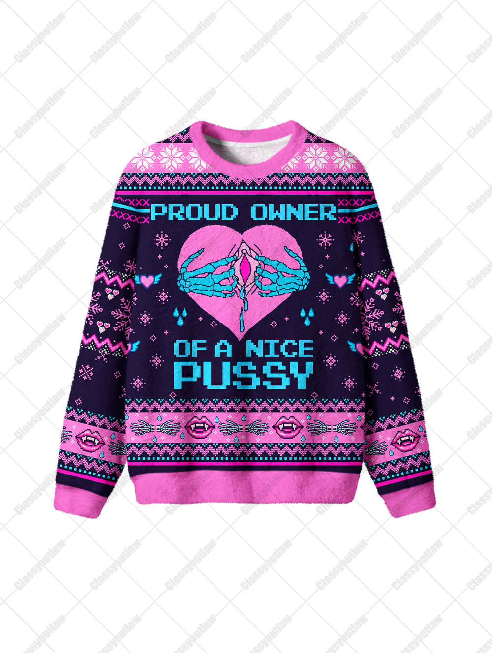 PROUD OWNER OF A NICE PUSSY UGLY CHRISTMAS SWEATSHIRT