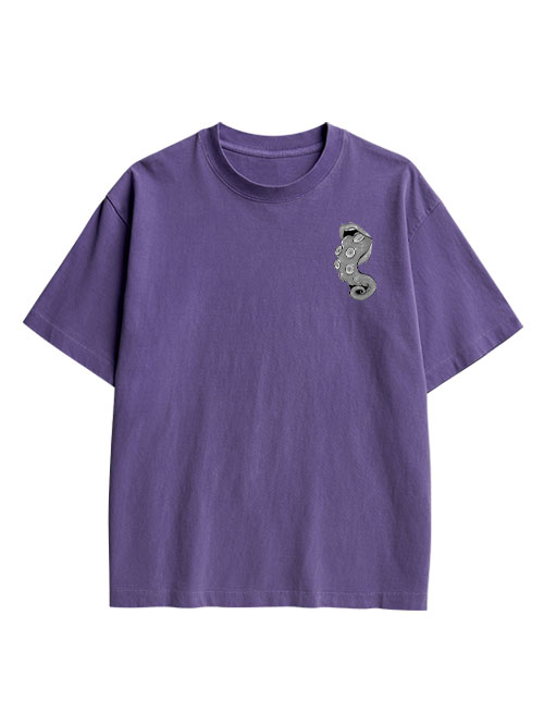 Tentacle Double Sided Print Washed TShirt