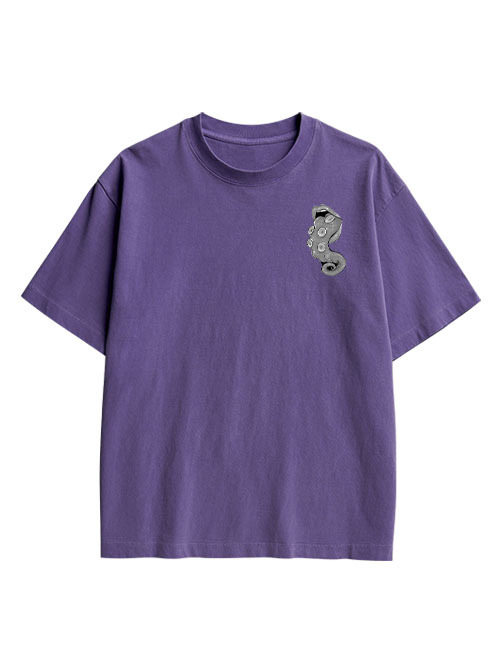 Tentacle Double Sided Print Washed TShirt
