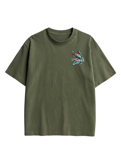 Clown Double Sided Print Washed TShirt