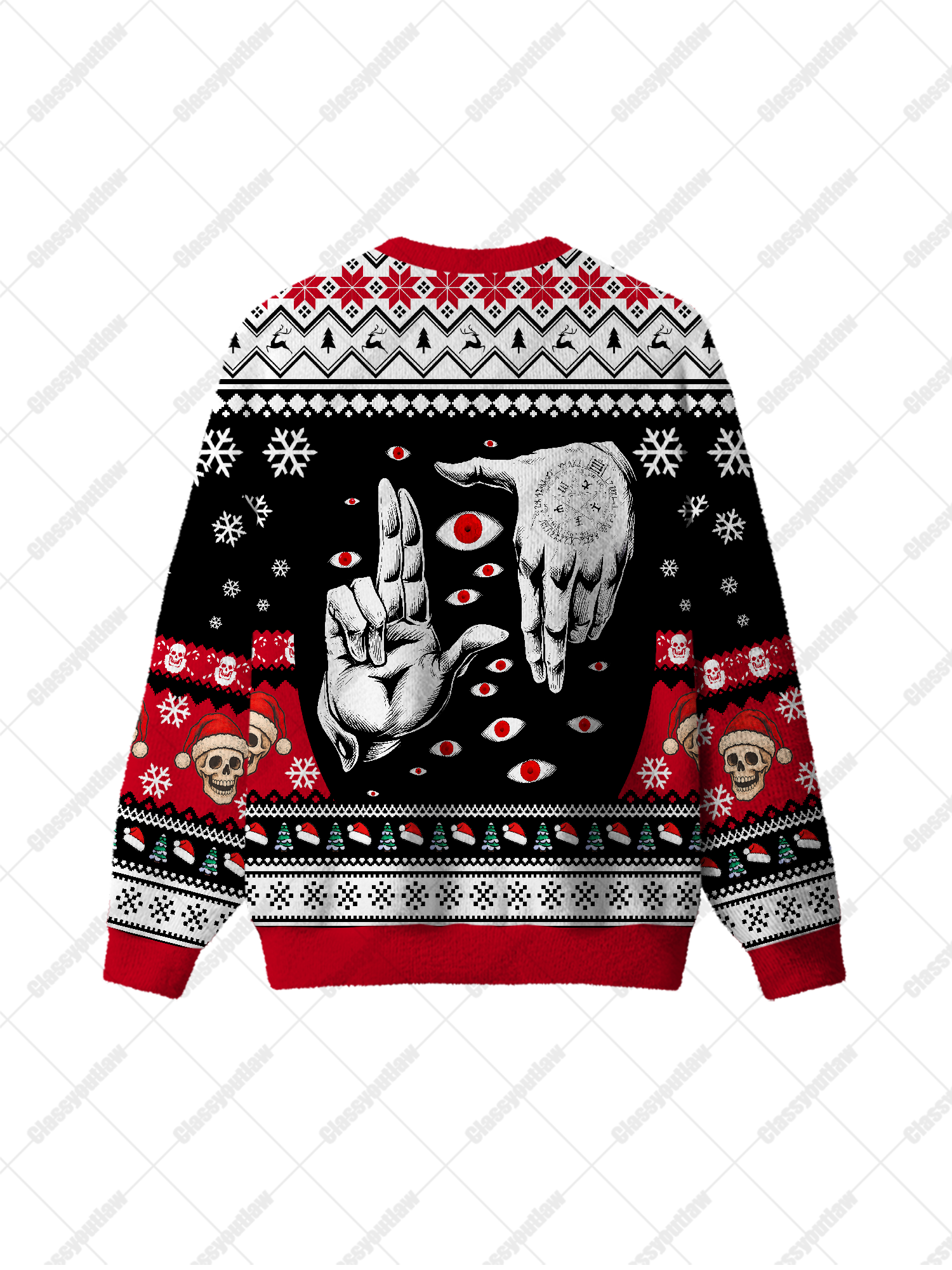 Evil Eye Hand UGLY CHRISTMAS SWEATSHIRT
