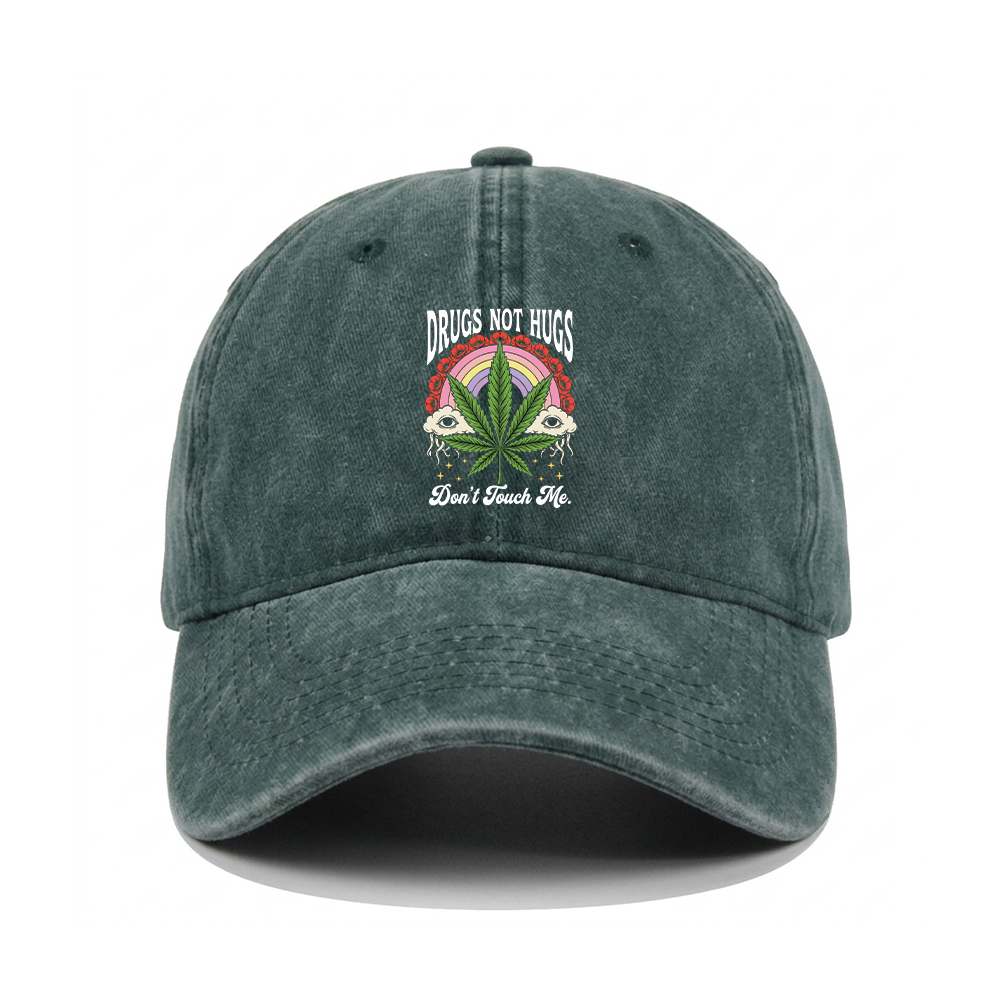 DRUGS NOT HUGS WASHED VINTAGE BASEBALL CAP