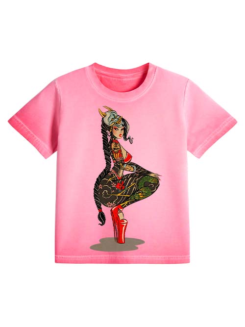 Tattooed Warrior Washed Slim Tshirt