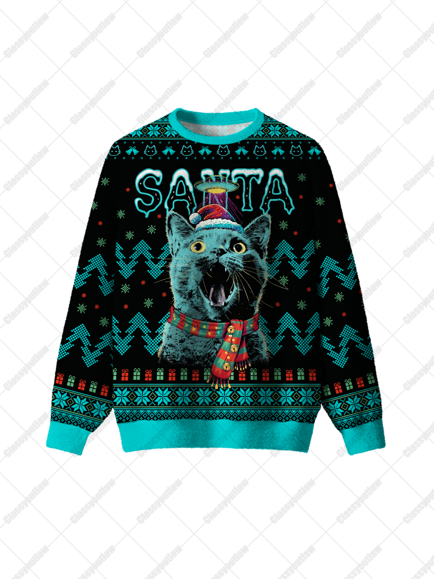 Meowfo UGLY CHRISTMAS SWEATSHIRT-ClassyOutlaw Sale