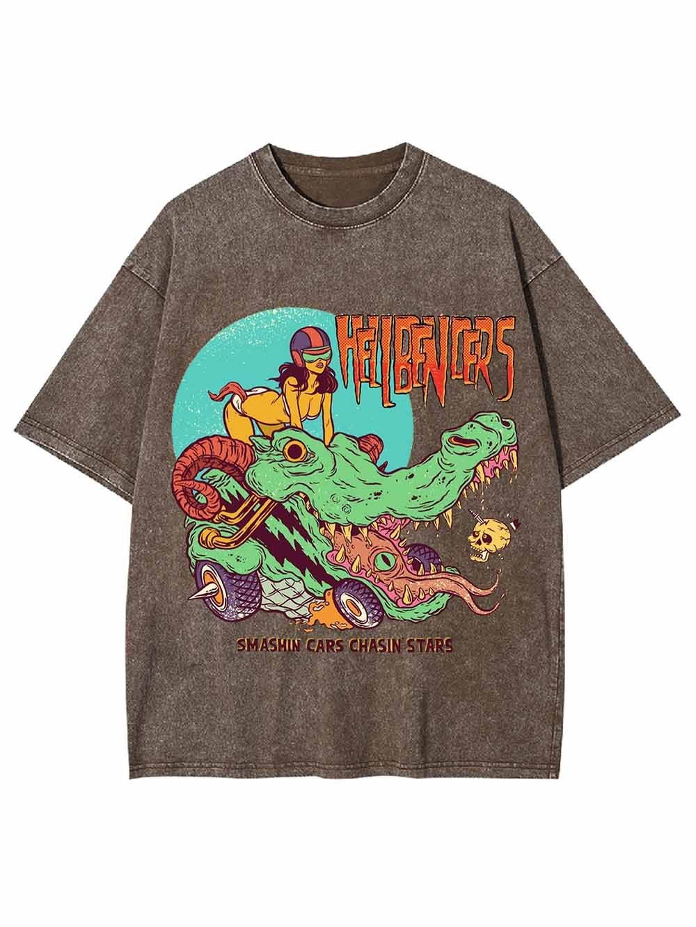 SMASHIN CARS CHASIN IS STARS WASHED TSHIRT