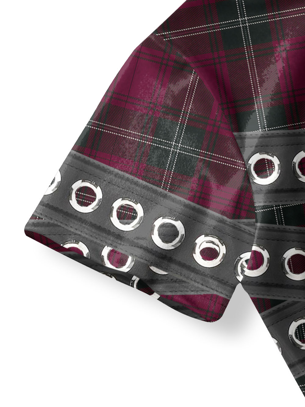 PLAID STRAP QIPAO MINI DRESS