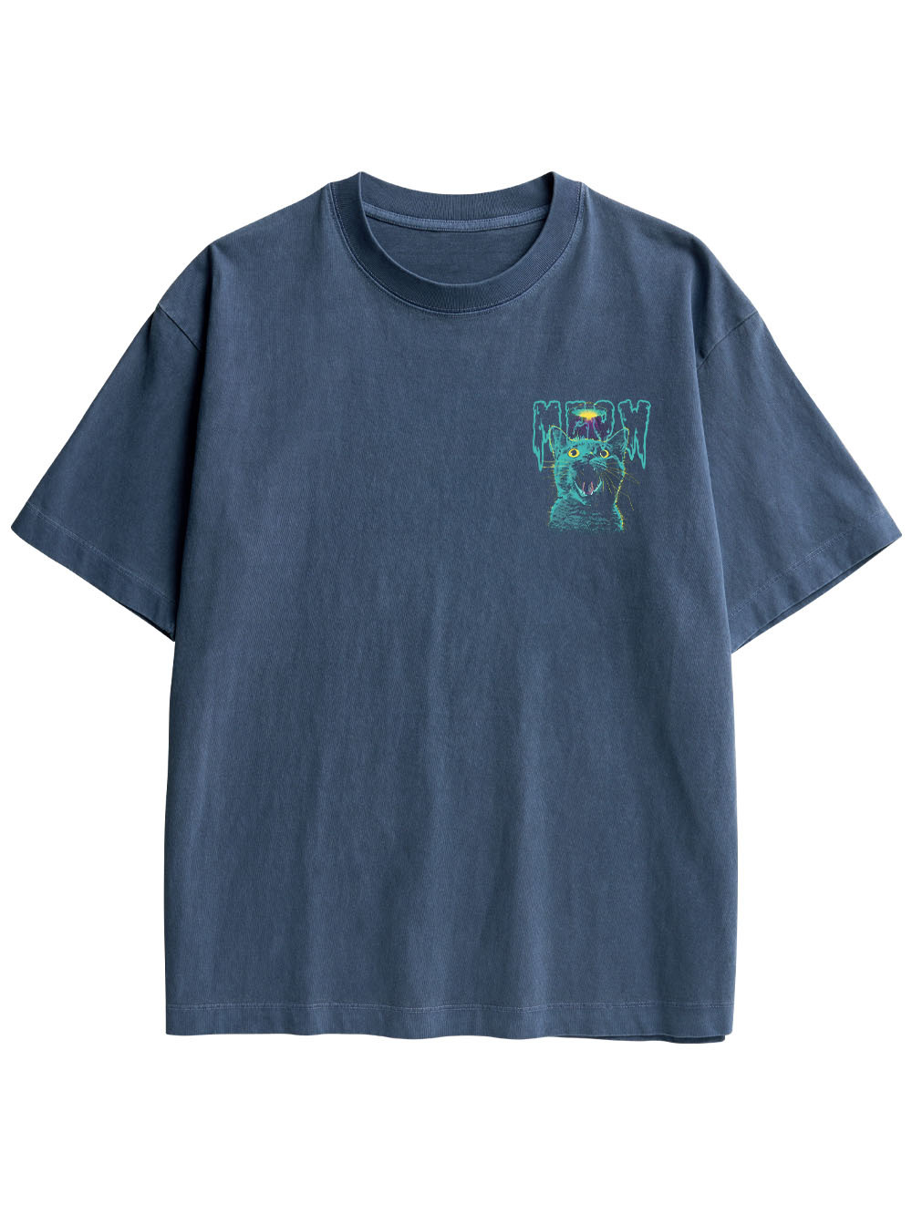 MEOWFO DOUBLE SIDED PRINT WASHED TSHIRT