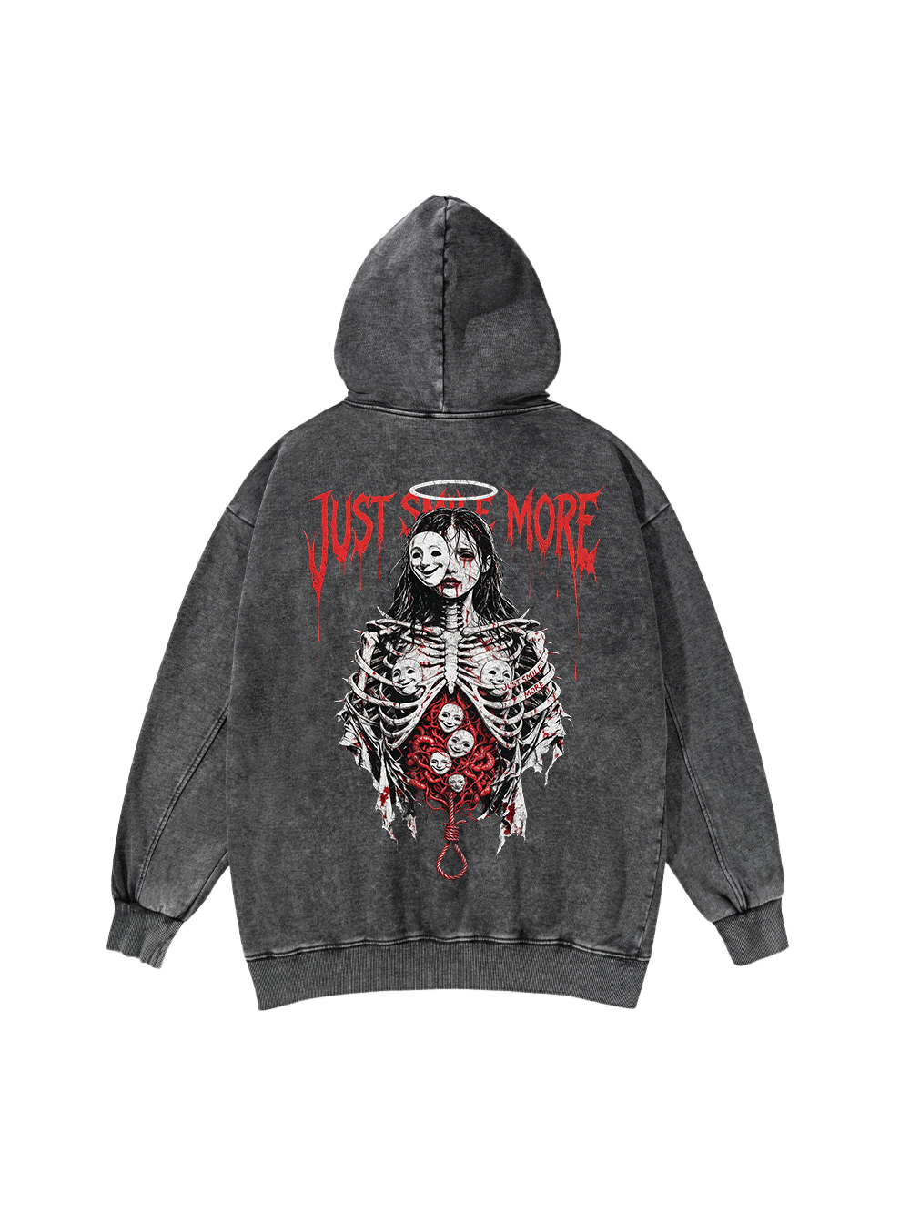 MASKED AGONY WASHED HOODIE
