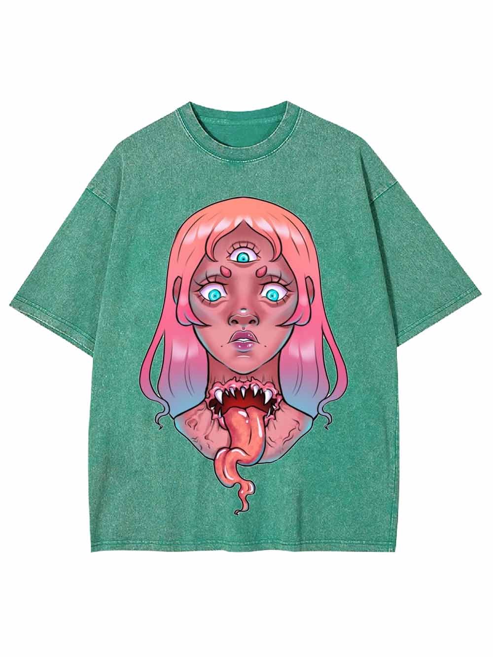 Triple Eye Witch Washed Tshirt